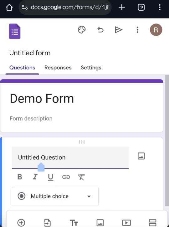 Enter google form Description